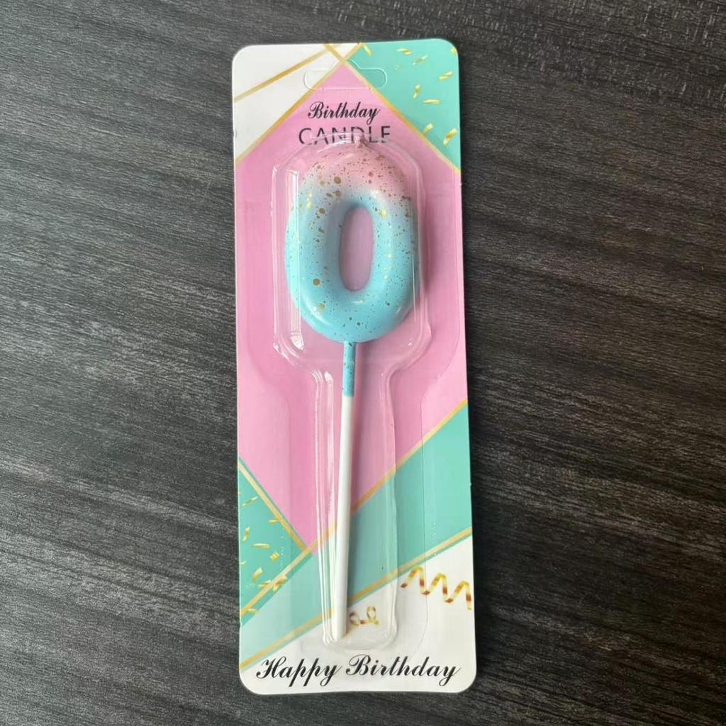 Galaxy Gradient Birthday Number Candles: Starry Sky Cake Toppers for Kids' Parties
