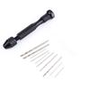 Mini Aluminum Hand Drill Bit With Keyless Chuck+10 Twist Drills BitRotary Tools Woodworking