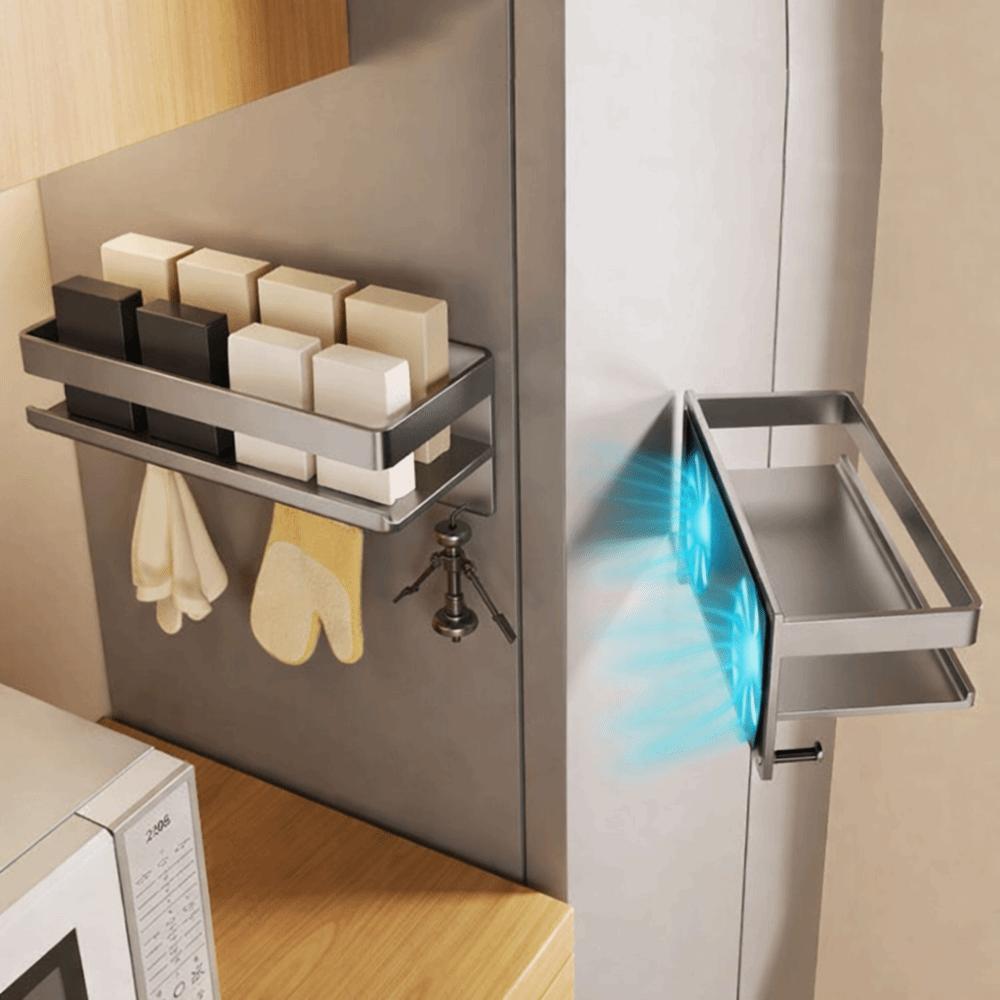 Punch Free Refrigerator Magnetic Shelf Wall Mounted Spice Rack  Washing Machine