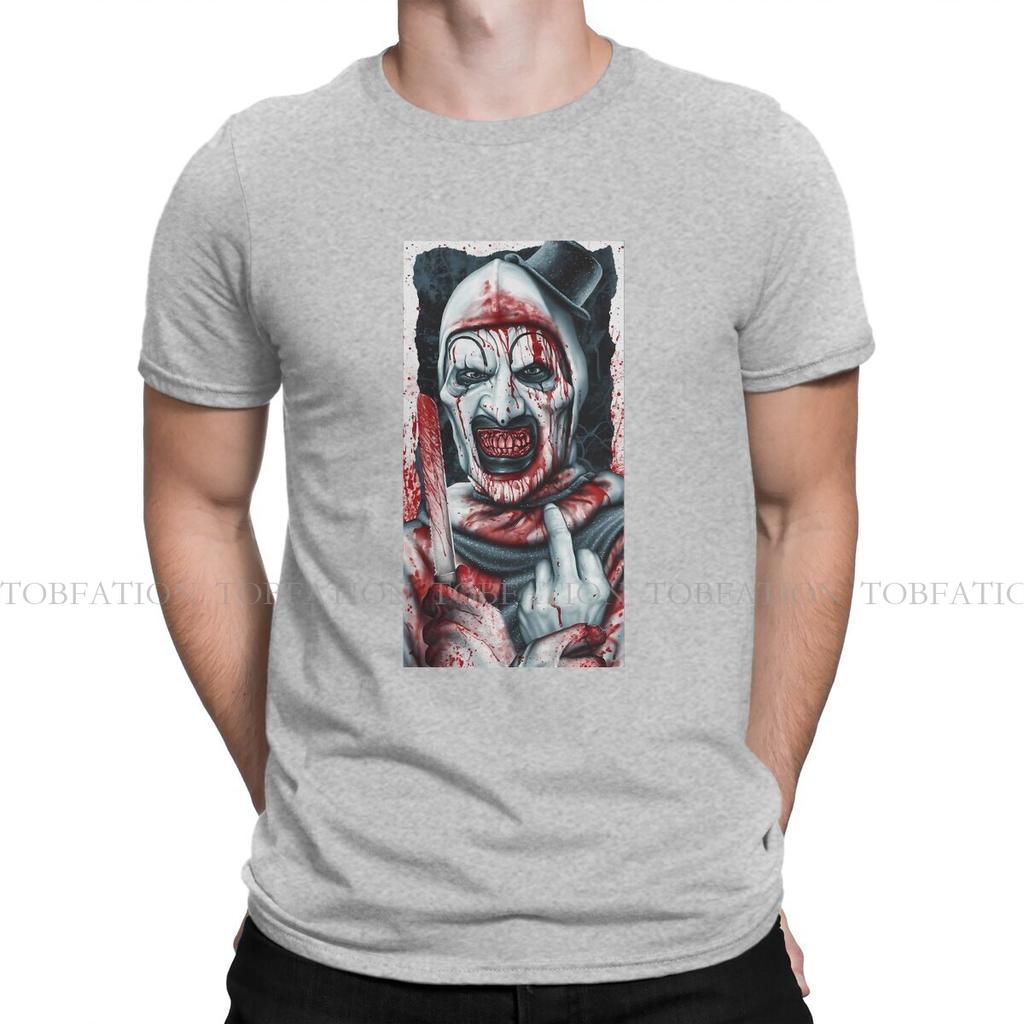 Art Classic Men TShirt Terrifier Horror Films Crewneck Tops 100 Cotton T Shirt Humor High Quality Gift Idea