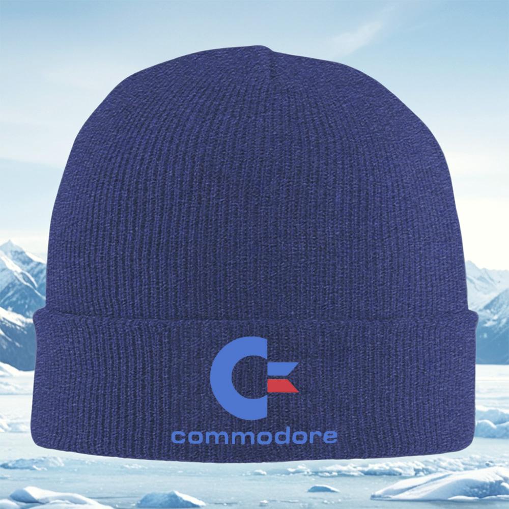 

Commodore computer classic logo design Men Women Unisex Knitted Hat Beanie Pullover Cap Winter Thermal Warm Christmas Outdoor Cy