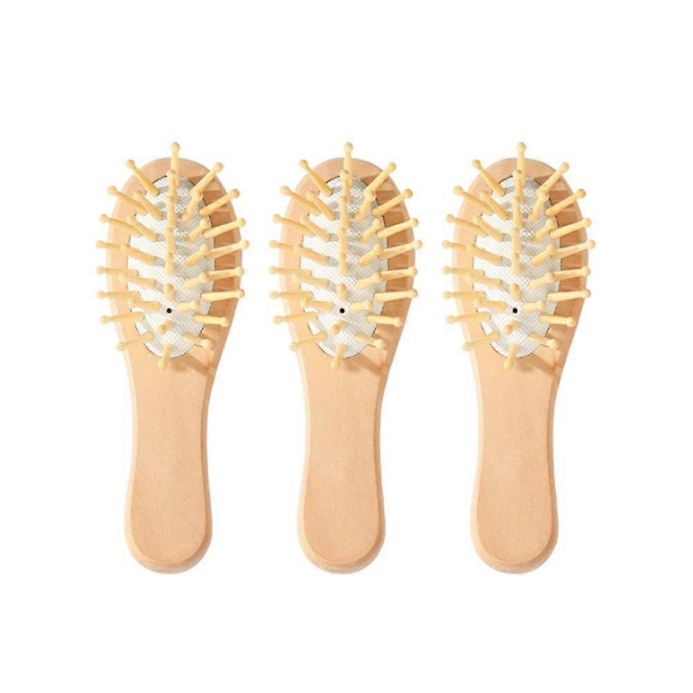 Natural Bamboo Air Cushion Comb Gentle Scalp Massage Reduce Hair Breakage Ergonomic Handle For Long Hair