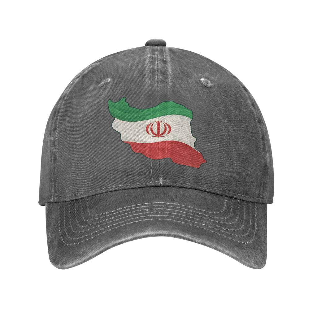 Summer Iranian Identity  Flag Wrapped Map Baseball Cap Sun  Wholesale Washed Trucker Hat Female Male Street Style Baseball Caps