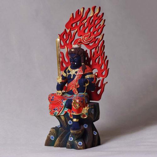 Acala Buddha Statue, Wood Carving, Boxwood, Protective Principal Deity, Wooden Buddha Statue, Protection from Evil and Misfortune (Acala Statue - Exqu