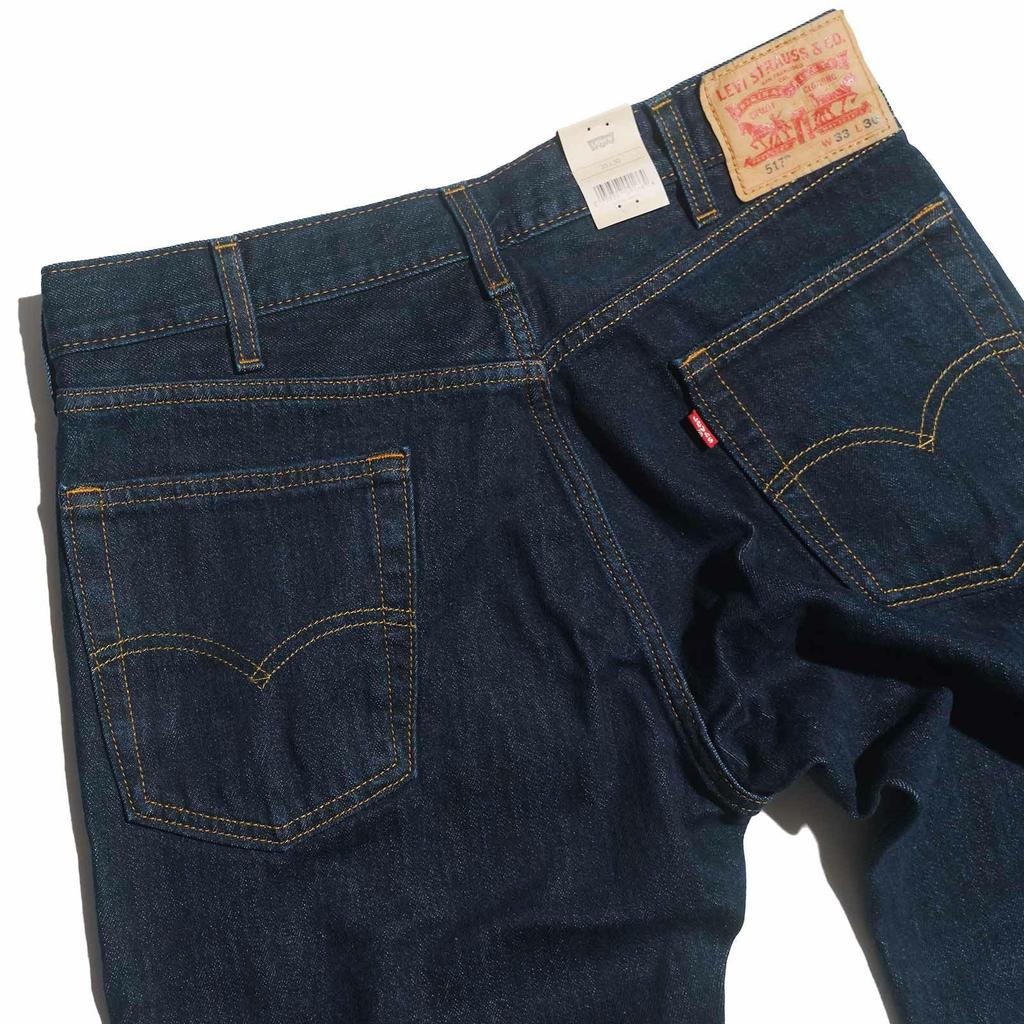 Levi's 517-0216 Original Boot Cut Jeans Denim Pants 517 Saddleman Sanforized One Wash USA Line W29-W42 100% Cotton Rinse W36L30