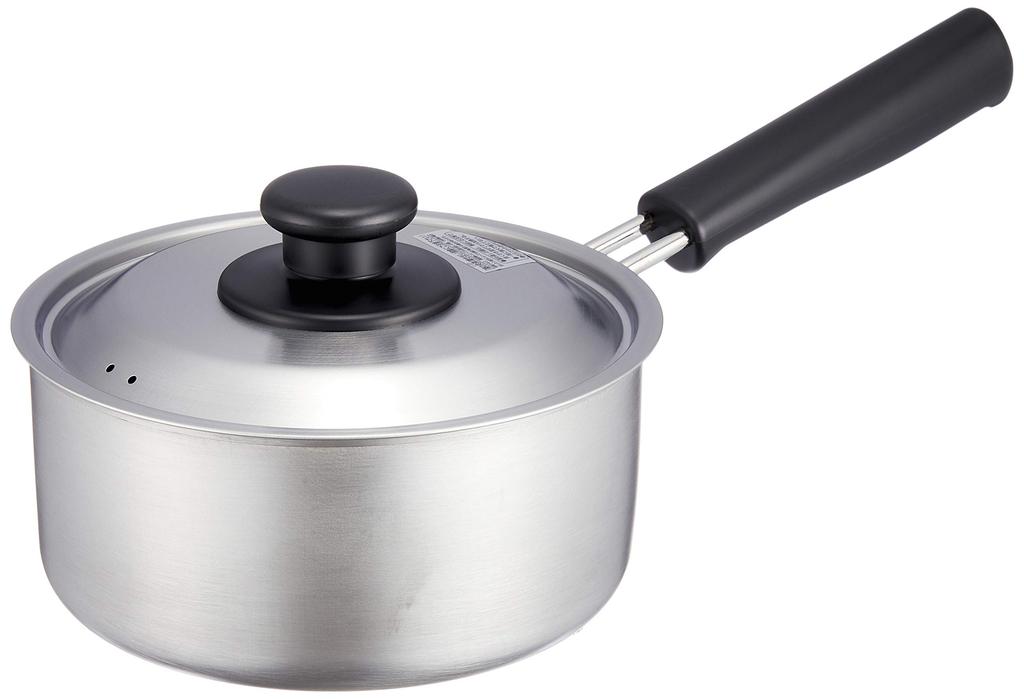 Pearl Metal One Hand Pot 16cm with Pot Lid IH Compatible Stainless Steel Made in Japan Made in Japan Silver HB-1882