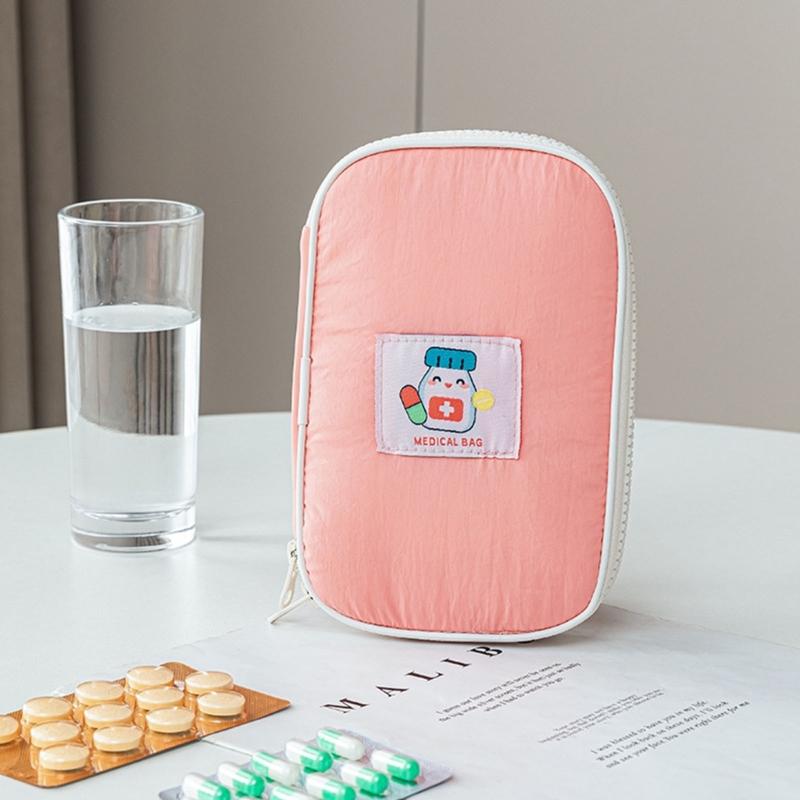 Large Capacity Waterproof Medicine Portable Durable Nylon First Aid Storage Bag For Travel Camping Home Emergency Use