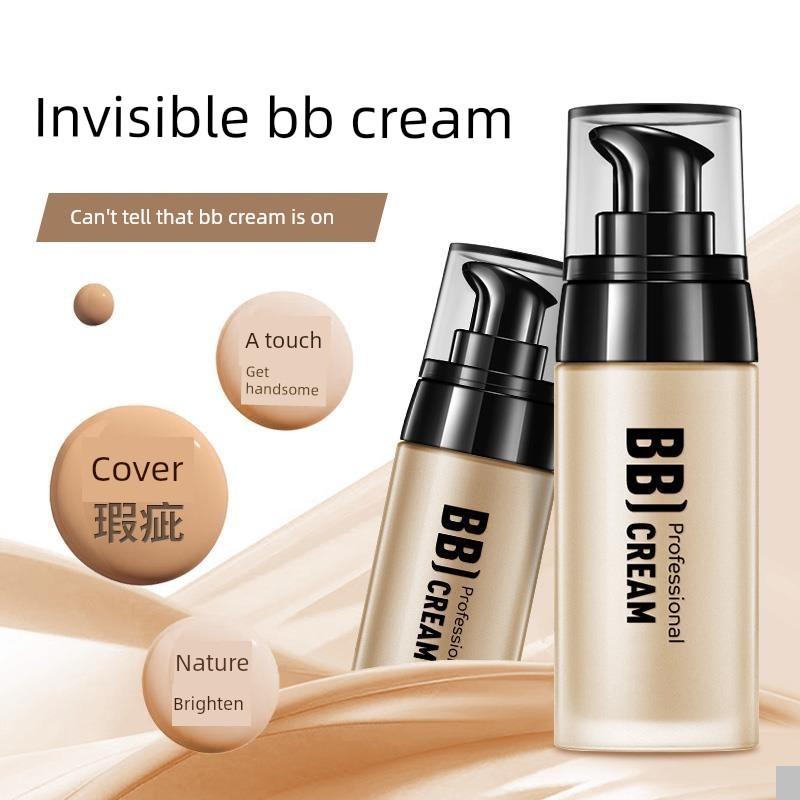 Men's Air Cushion Cc Cream Conceals Acne Marks, Long-Lasting, Non-Removable, Moisturizing, Oil-Controlling Bb Cream, Waterproof and Long-Lasting