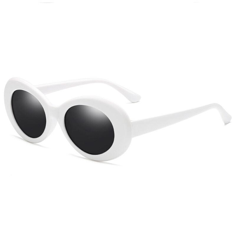 Men's Sunglasses Hip Hop Brigitte White Sunglasses Same Glasses Fashion Oval Sunglasses Gray Lenses Women's Sunglasses