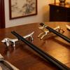 Zinc Alloy Cutlery Bracket Holder Silver Fawn /Little Dog Shape Cutlery Storage Cute Tableware Rack Holder Dinner Table Supplies