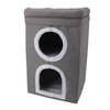 Cat Cube House Multipurpose 3 Layers Large Space Warm Windproof Scratch Resistance Collapsible Cat
