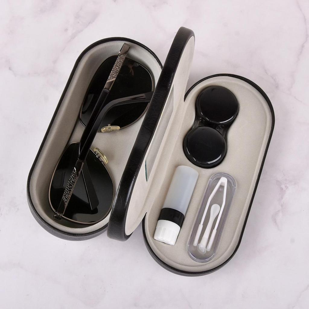 FZ017 Mittelgroßer Doppelschichtiger Kontaktlinsen- & Brillenbehälter