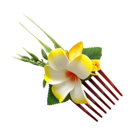 

Hair Comb Artificial Flower Design Anti-slip Teeth Hair Organizer Comb Updo Bun Hair Styling Accessory