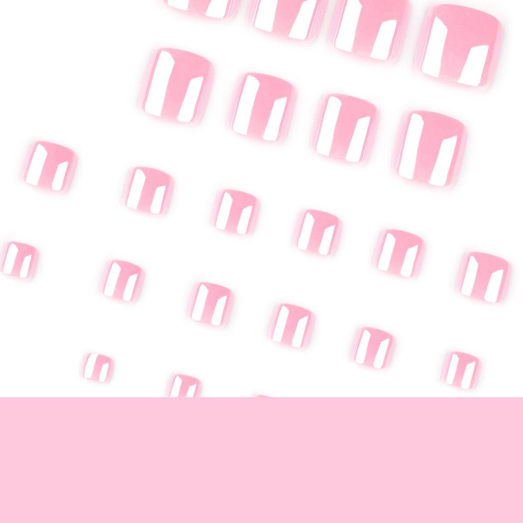 Gorący Produkt Różowe Brokatowe Końcówki do Paznokci u Stóp: Słodkie, Modne i Wygodne.