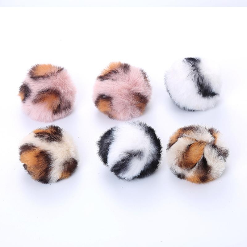 5Pcs Leopard Print Plush Catnip Balls Soft Interactive Toy Balls For Cats Dogs Self‑Play Relieve Boredom Improve Emotions