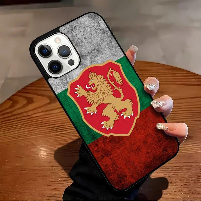 Custodia per Telefono con Mappa e Bandiera della Bulgaria per iPhone 17 Air 16 15 14 13 12 11 Pro Max Max Plus Custodia Bumper