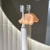 2Pcs Multifunctional Suction Cup Toothbrush Holder Funny Bathroom Decoration Storage Rack Small Clip