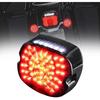 Motorcycle Led Tail Light LED Brake Turn Signal Rear Light Low Profile Taillights Compatible with Dyna Sportster 883 1200 Road King (Smoked)