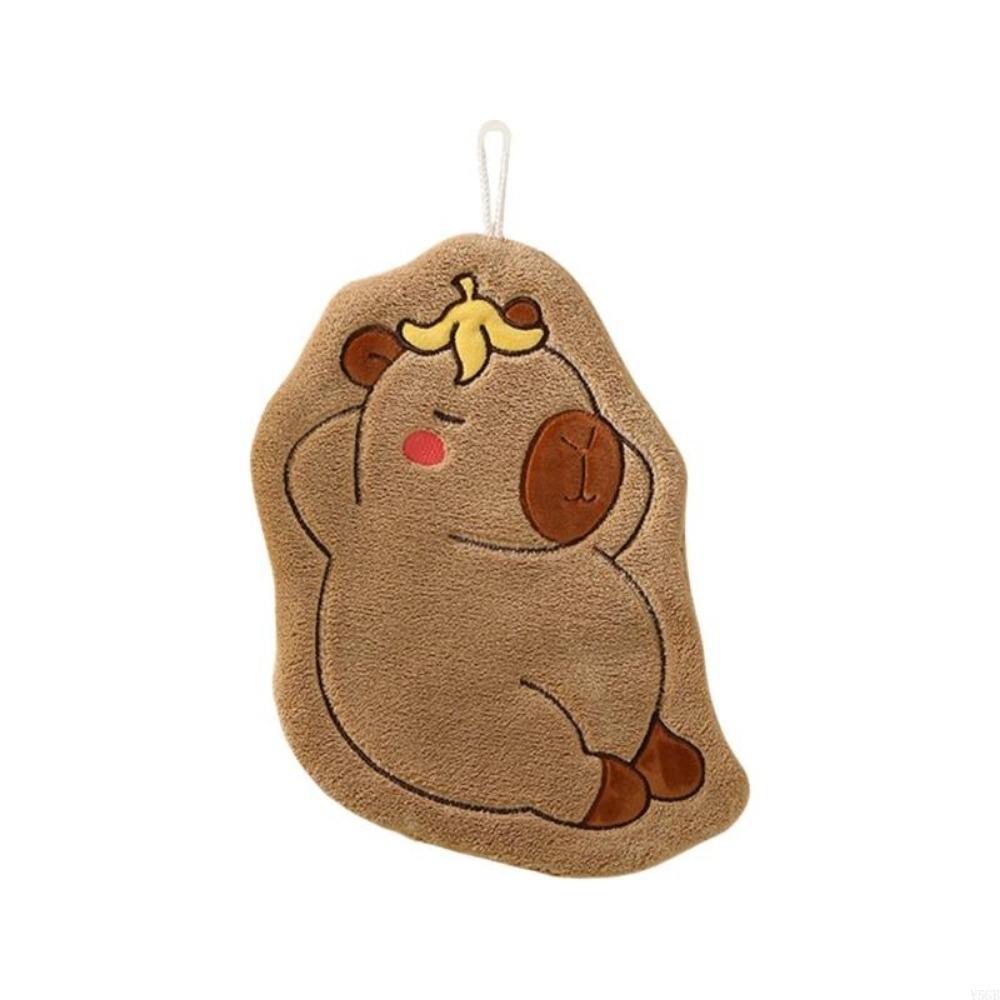 Capybara Patterned Capybara Hanging Hand Towel Cartoon Capybara Handkerchief  Kitchen Hand Towel