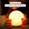 Silicone LED Mushroom Lamp 12.5 x 11.6cm Silicone Night Lamp Mushroom Nightlight  Bedroom Use