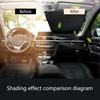 Sun Shade for Car Large Retractable Windshield Visor Protector Blocks UV Rays Auto Sunshade Fits Front Window Suction