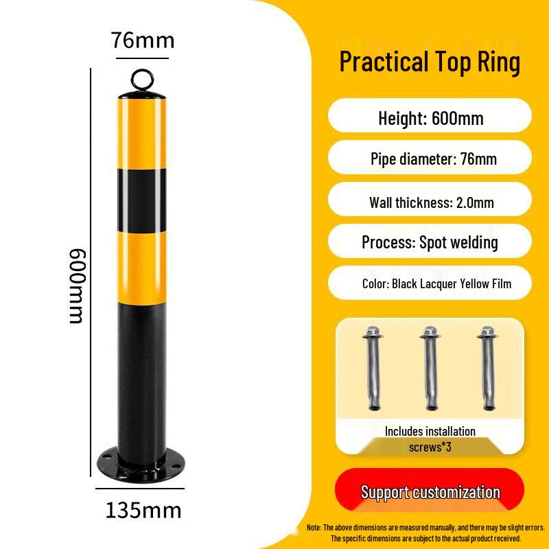 Reflective Anti-Collision Car Stopper Steel Warning Post