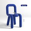 Creative Designer Vanity Chair with Backrest for Bedroom, Bold and Irregular Shape Leisure Stool