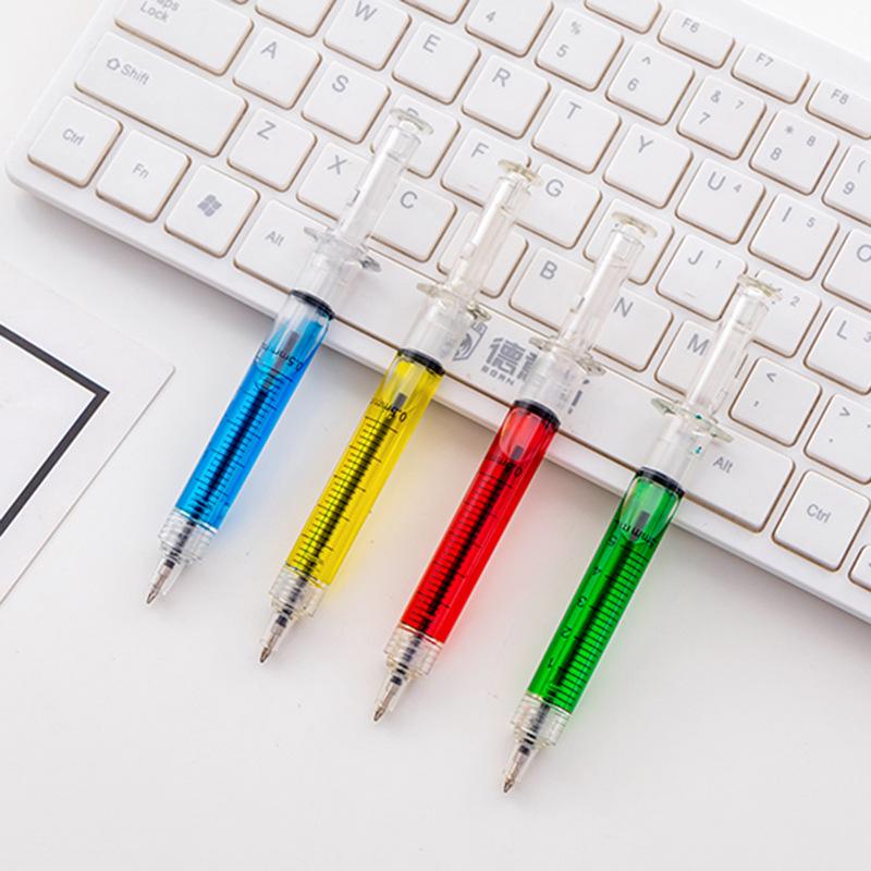 

Creative Syringe Ballpoint Pen for Students and Children Blue Syringe Pen