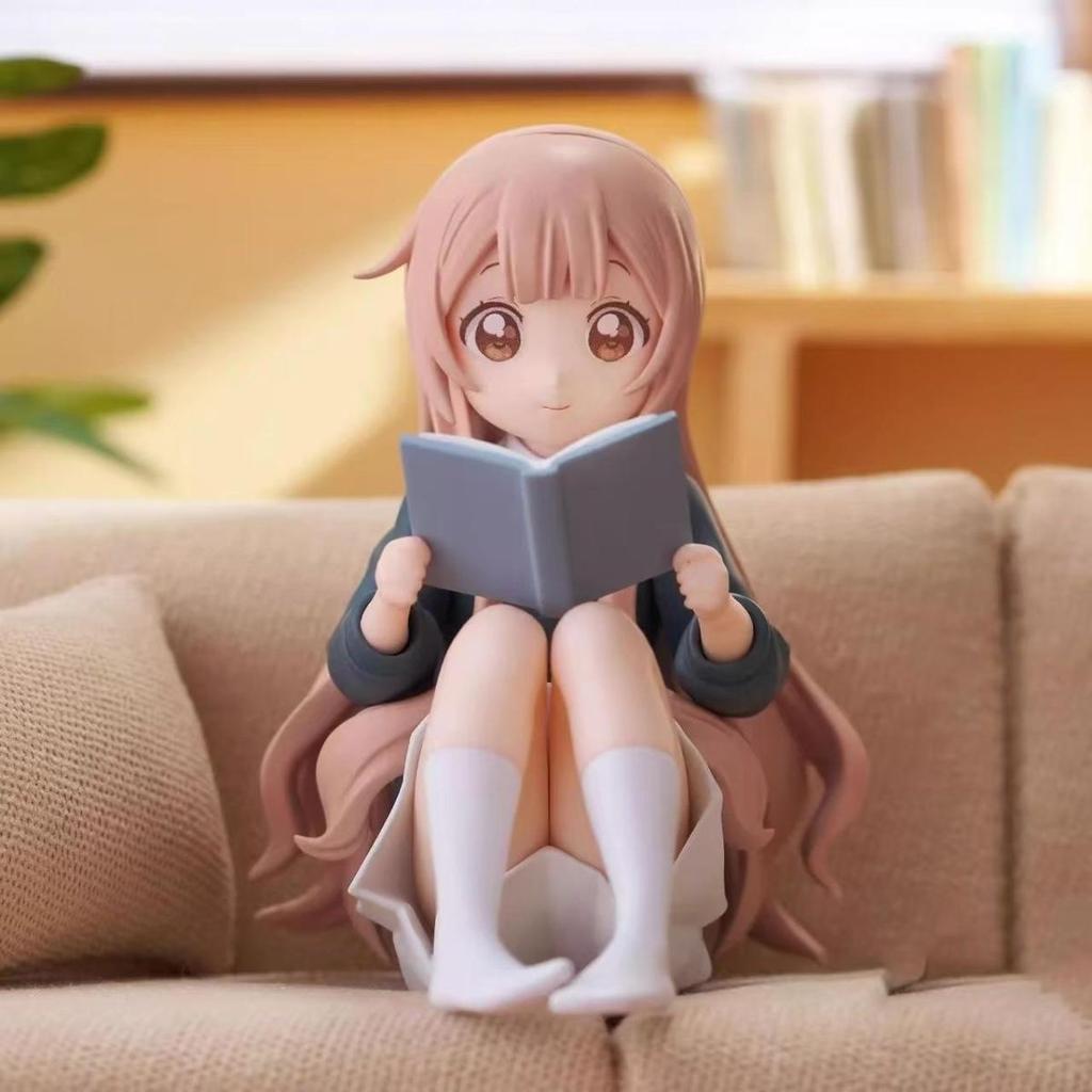 Girl Reads Books Noodle Stopper Sitting Position Action Figure Toy Anime Collectible Model Doll