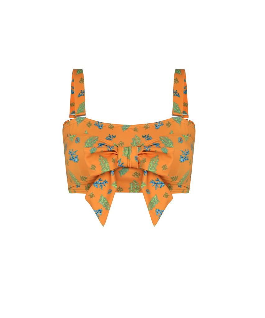 Soltipeullawo Polyp Ribbon Bra Top Orange
