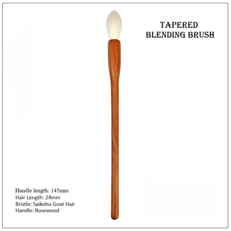 

Роскошные кисти для макияжа из розового дерева, кисти для пудры для лица, румян, хайлайтера, теней для век, косметические кисти с мягким козьим ворсом