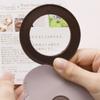 Easy-pull Buckle Reading Magnifying Glass Leather Case PU Leather Key Chain  Seniors
