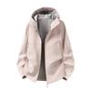 Men Spring Autumn Outdoor Climbing Windproof Waterproof  Softshell Jacket Hooded Running Sportswear Coat