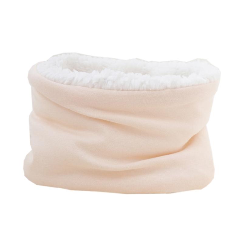Autumn Winter Kids Plush Scarf Thick Warm Neck Warmer for Boys Girls Soft Solid Baby Neckerchief абрикосовый