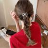 Sweet Hair Tie Alloy Bow Pendant Elastic Hair Band Ponytail Holder Women Hair Accessories Rubber Bands