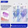 Benou Curved Soft Toothbrush with Suction Cup for Adults - Gentle Gum Protection and Innovative Design