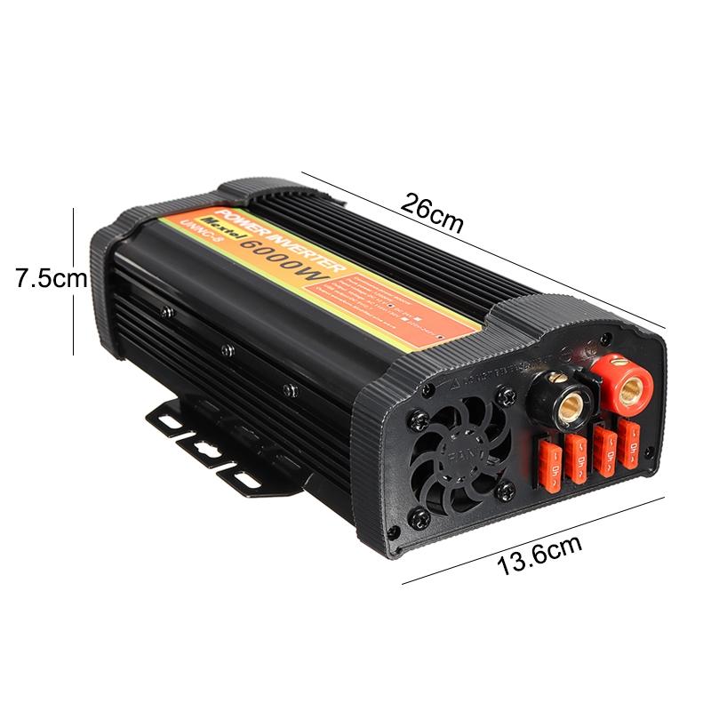 6000W Solar Power Inverter 12V DC To 220V AC Modified Sine Wave Multifunctional Inverter