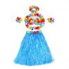 Hawaiian Costume Set With Plastic Grass Skirt For Party Performances And Themed Events