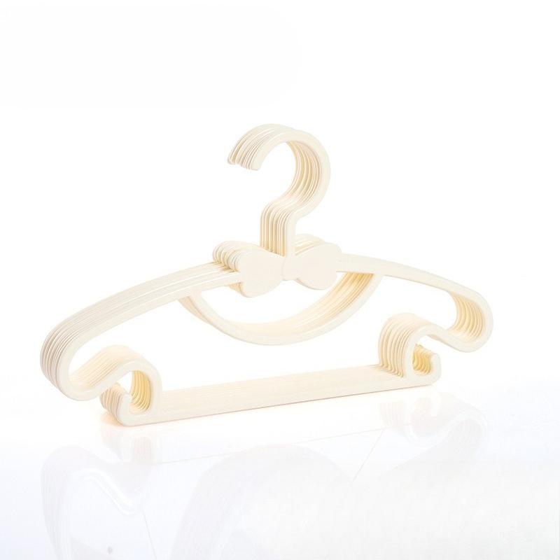 10/20/30Pcs Plastic Kids Clothes Hangers with Bow Design, Anti-Slip Space Saver Baby Garment Hangers for Children Shirts Pants