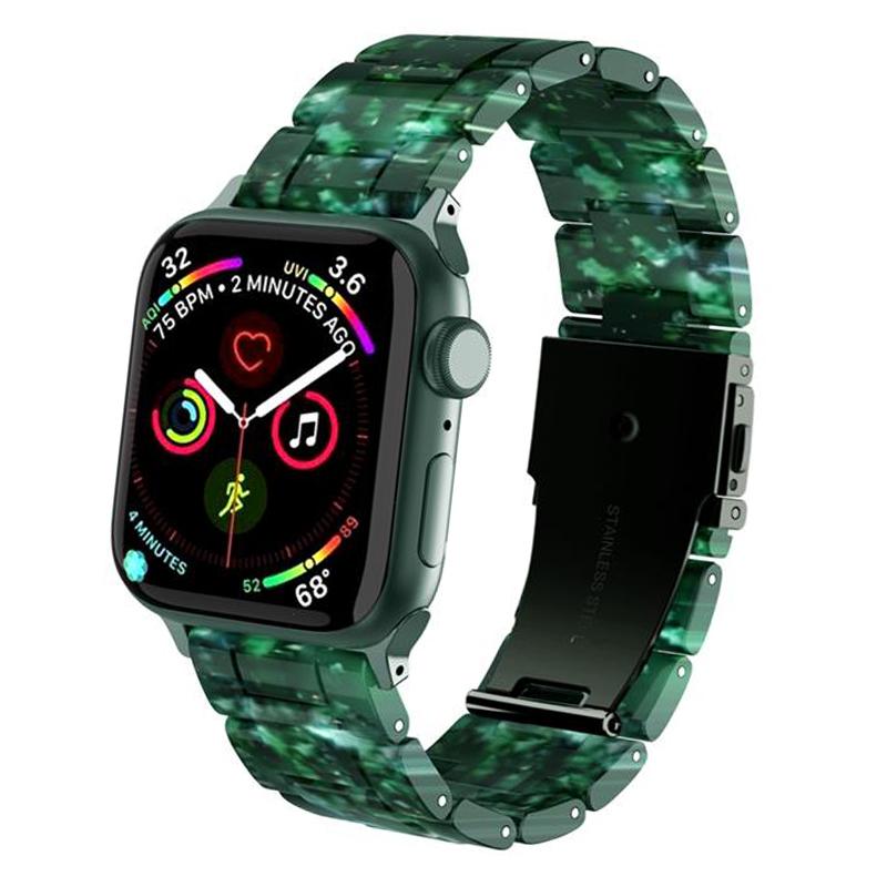Resin Strap for Apple Watch Band 44mm 40mm 42mm 40mm Accessoreis Luxury Watchband Belt Bracelet iWatch Series 3 4 5 Se 6 Band