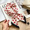 Autumn and winter Maillard cashew square scarf silk scarf women's shirt versatile neck small scarf tied hair decorative scarf