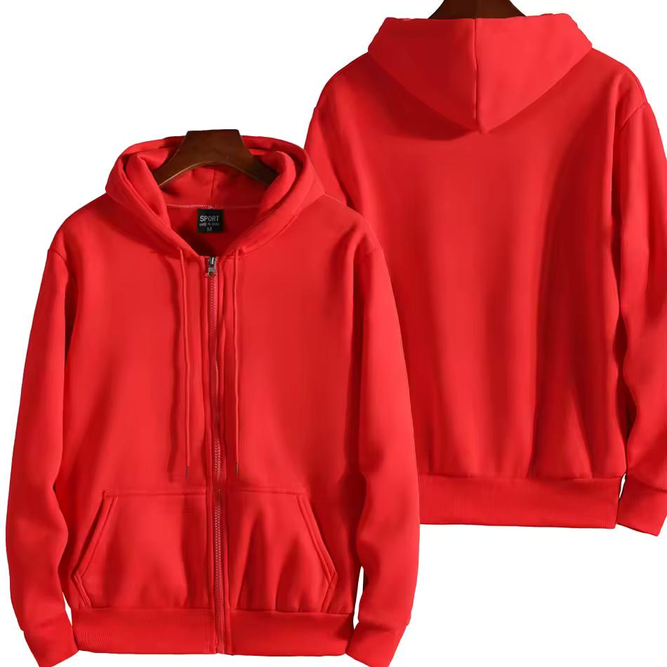 Męska Casualowa Kurtka z Kapturem Luźna Oversize Bluza Rozpinana Bluzy Jednolity Płaszcz Męski Odzież Wierzchnia Chic