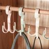 Plastic Four Claw Hooks Space Saving Spinner Hanger Belt Holder Hook Rotatable Hanger Hooks  Home