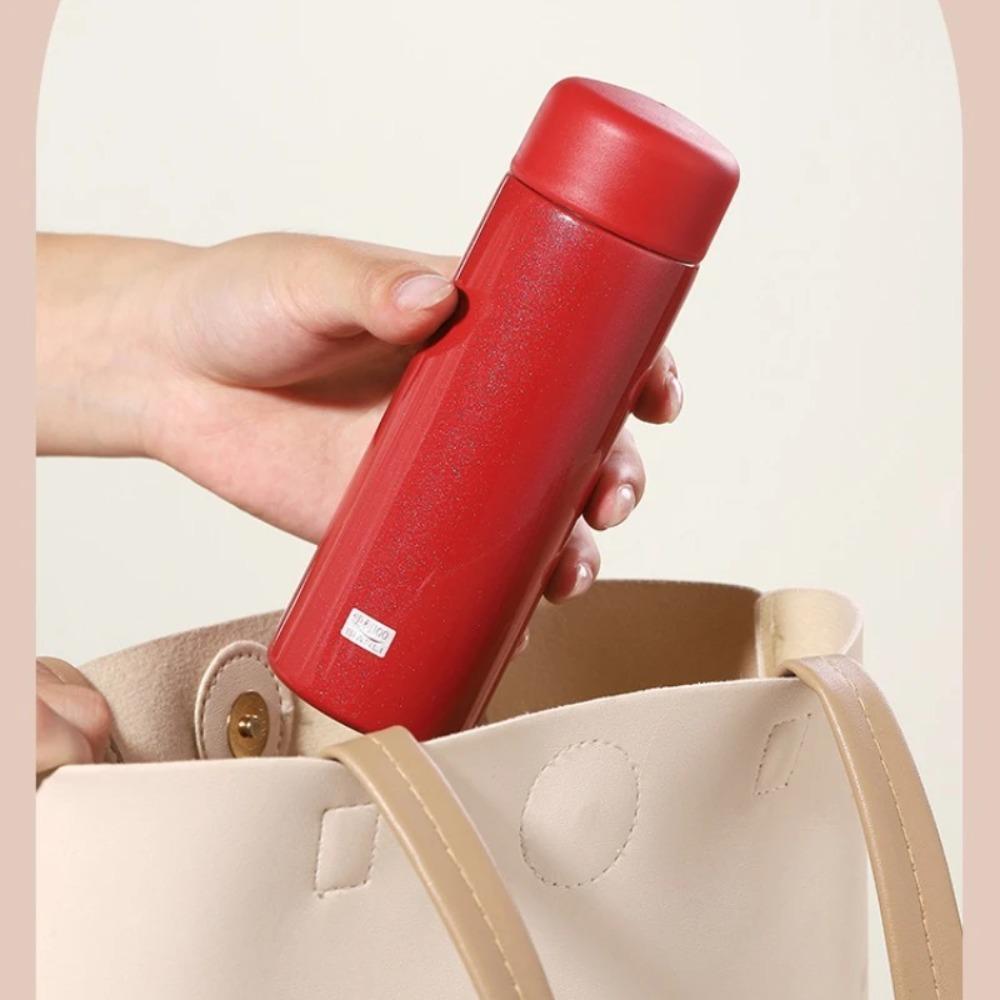 200ml Portable Thermos Cup with Tea Strainer 304 Stainless Steel Vacuum Thermal Insulation Pocket Cup Mini Water Bottle