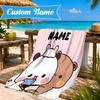 Personalisierbares Strandtuch Bobo Dudu Mikrofaser-Strandtuch, Leicht für Sommerreisen, Schwimmbad-Fan Geburtstagsgeschenk