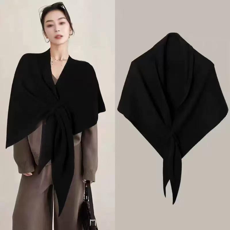 New Version Women’s Neck Wrap • Autumn & Winter Thickened Warm Shoulder Shawl • Female Triangular Knitted Scarf