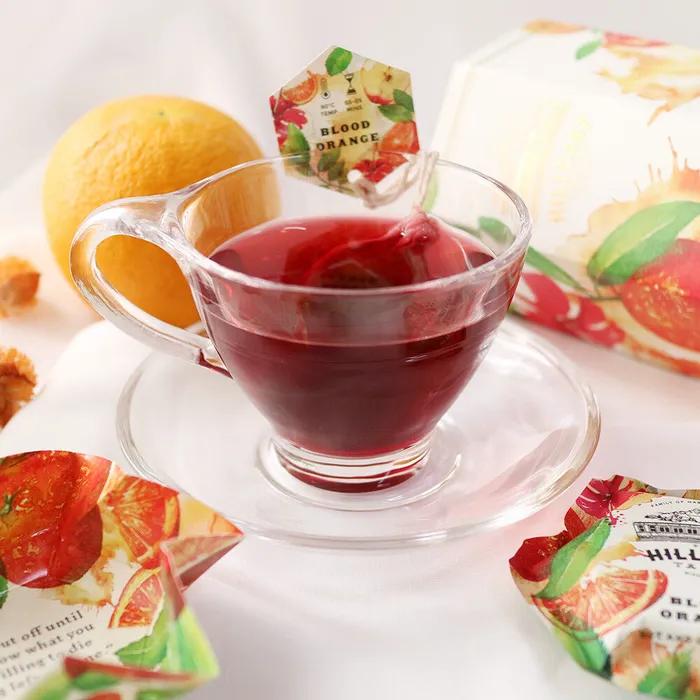 Blood Orange 14 Muslin Tea Bags Blended Herbal Tea Caffeine Free Iced Tea