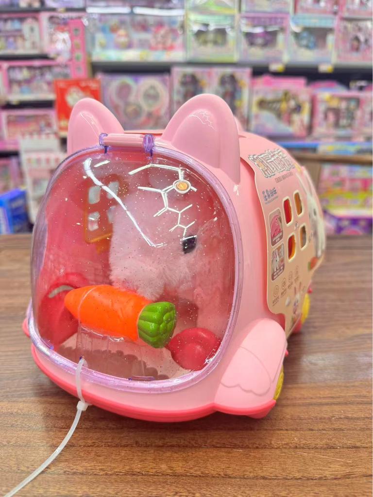 Electric Plush Bunny, Puppy, Kitten Pet Toy: Walking, Talking Cage House for Kids