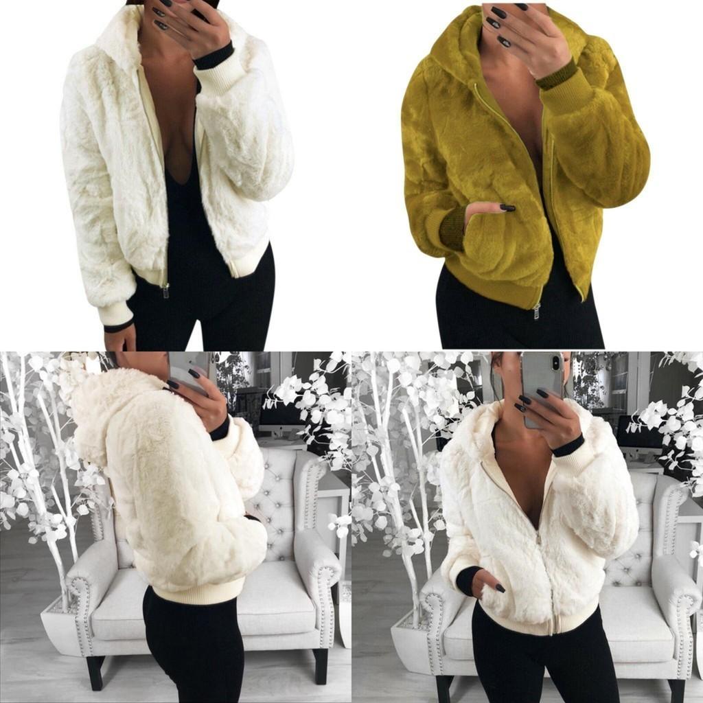 Luxurious Women's Teddy Bear Coat Jacket Winter Warm Hooded Fur Fluffy Outwear Overcoat