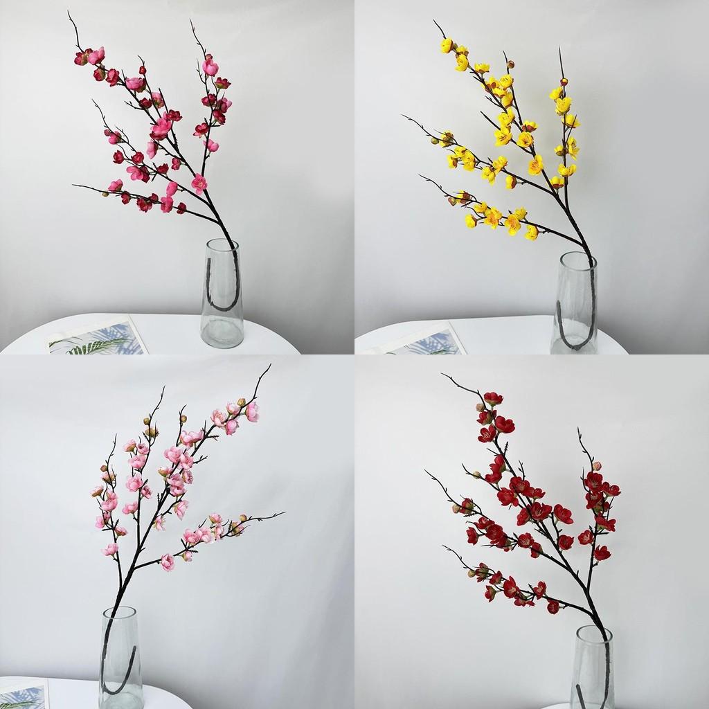 Plum Silk Blossom Flower Home Decor For Party Settings Realistic Flowers Fake